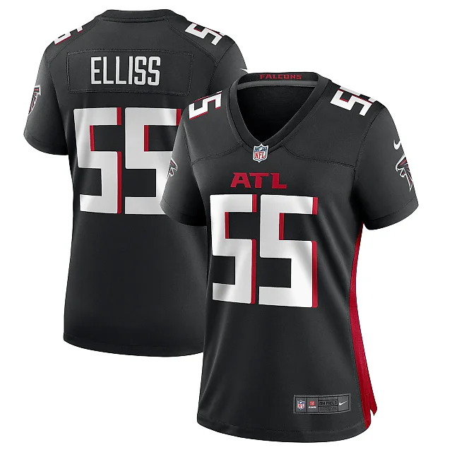 Zennovawear Women's Atlanta Falcons Kaden Elliss Black Game Player Jersey