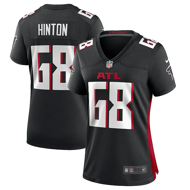 Zennovawear Women's Atlanta Falcons Kyle Hinton Black Team Game Jersey