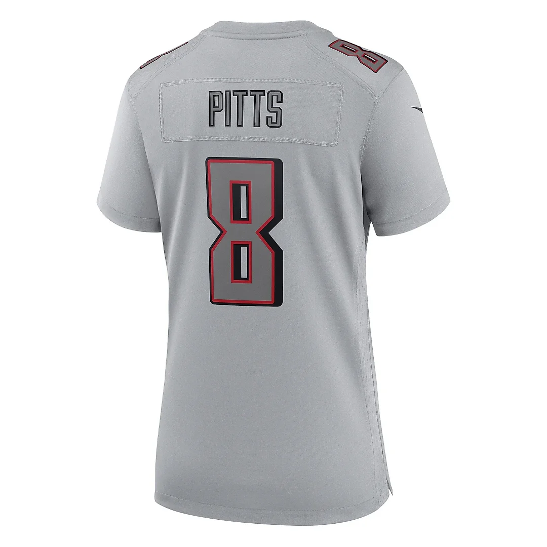 Zennovawear Women's Atlanta Falcons Kyle Pitts Gray Atmosphere Fashion Game Jersey