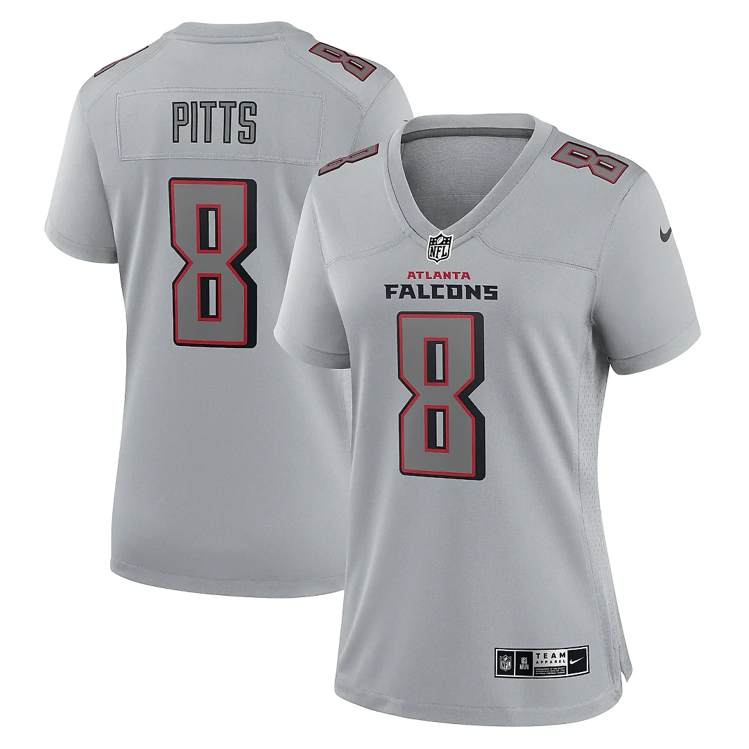 Zennovawear Women's Atlanta Falcons Kyle Pitts Gray Atmosphere Fashion Game Jersey