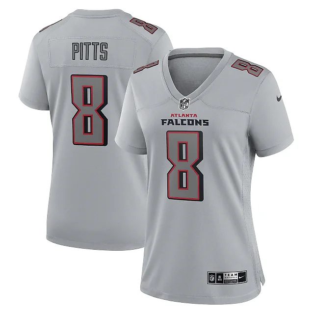 Zennovawear Women's Atlanta Falcons Kyle Pitts Gray Atmosphere Fashion Game Jersey