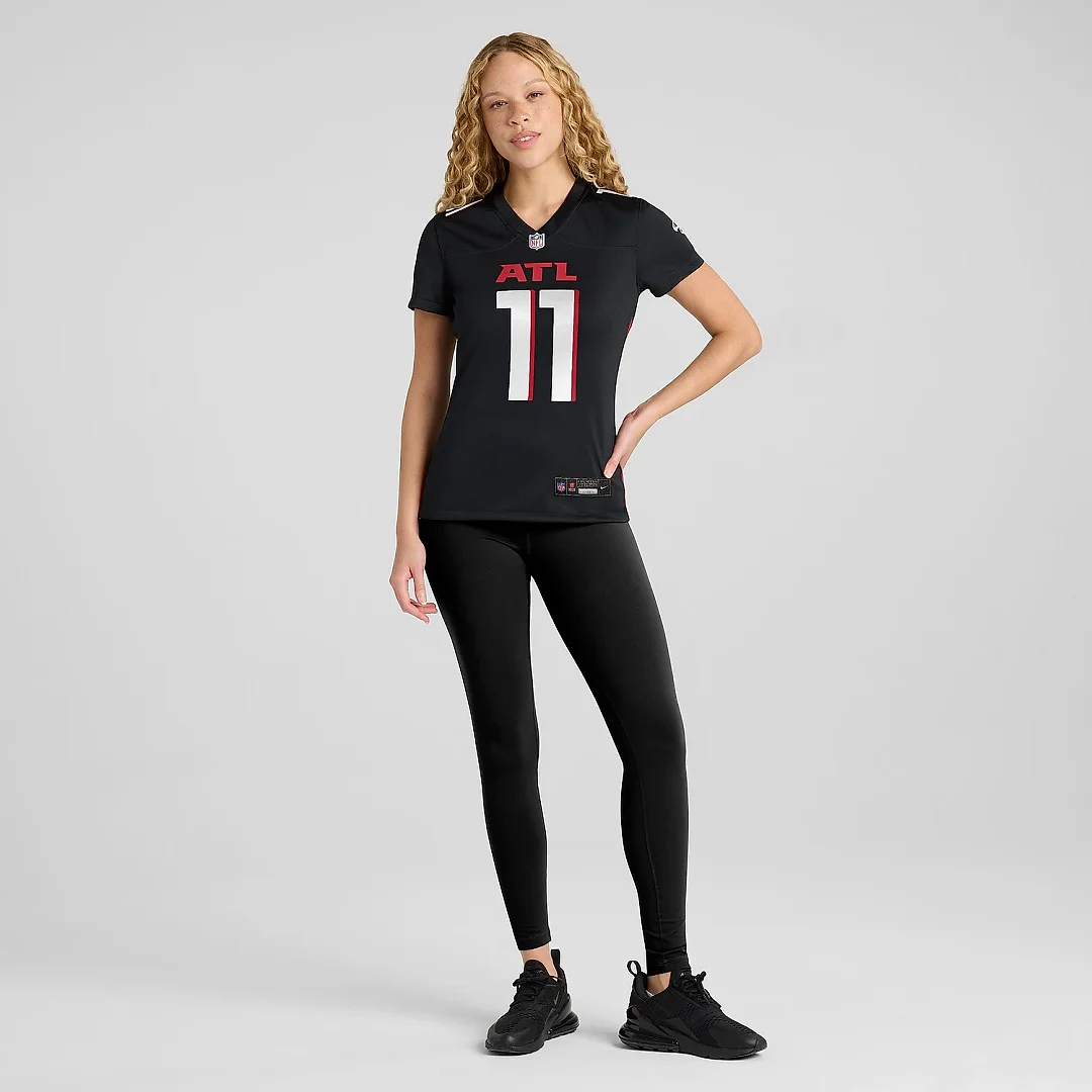 Zennovawear Women's Atlanta Falcons Logan Woodside Black Team Game Jersey