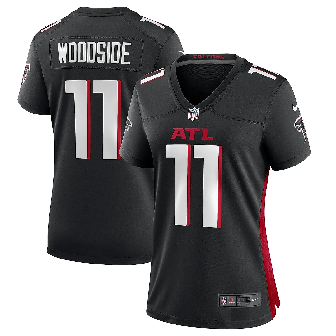 Zennovawear Women's Atlanta Falcons Logan Woodside Black Team Game Jersey
