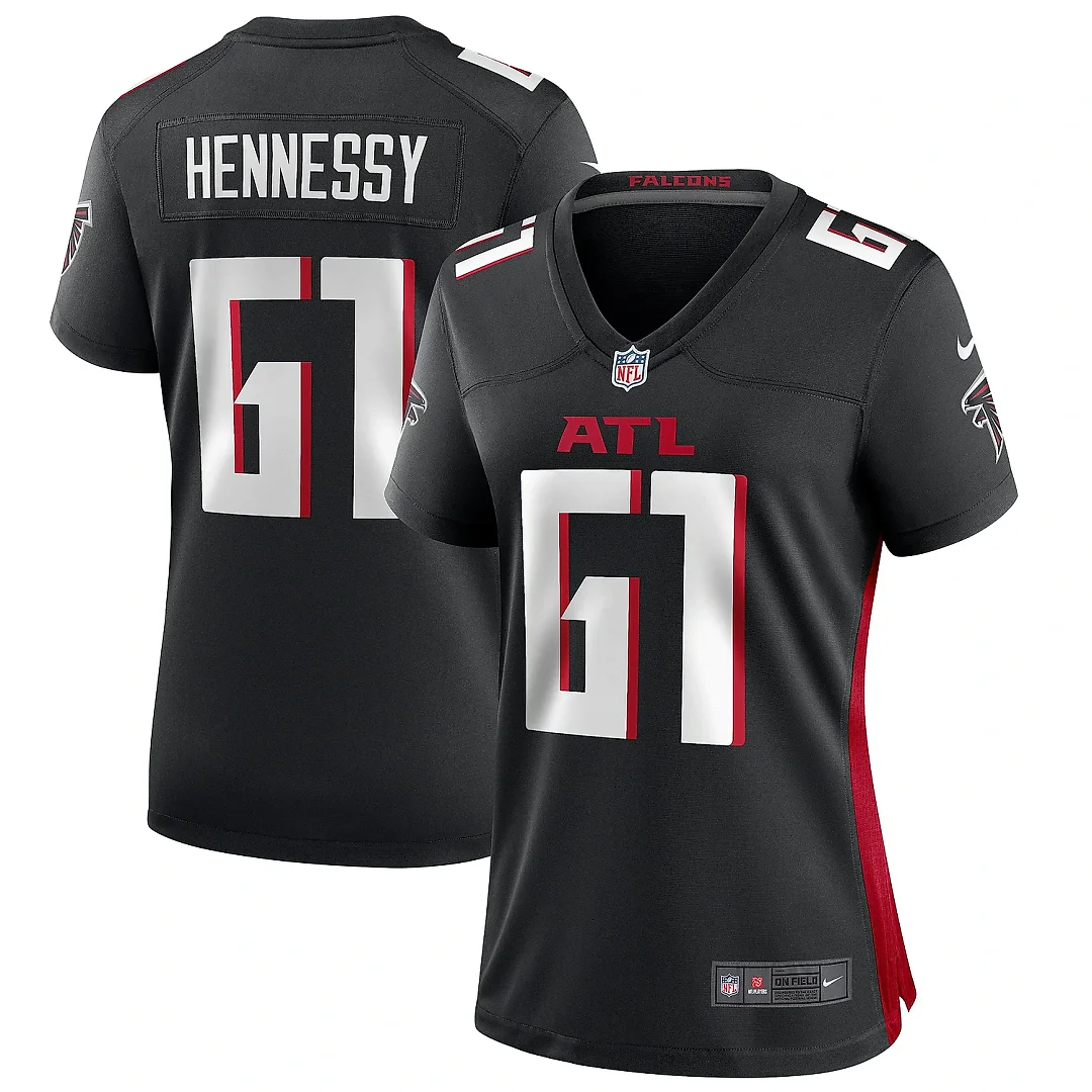 Zennovawear Women's Atlanta Falcons Matt Hennessy Black Game Jersey