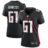 Zennovawear Women's Atlanta Falcons Matt Hennessy Black Game Jersey