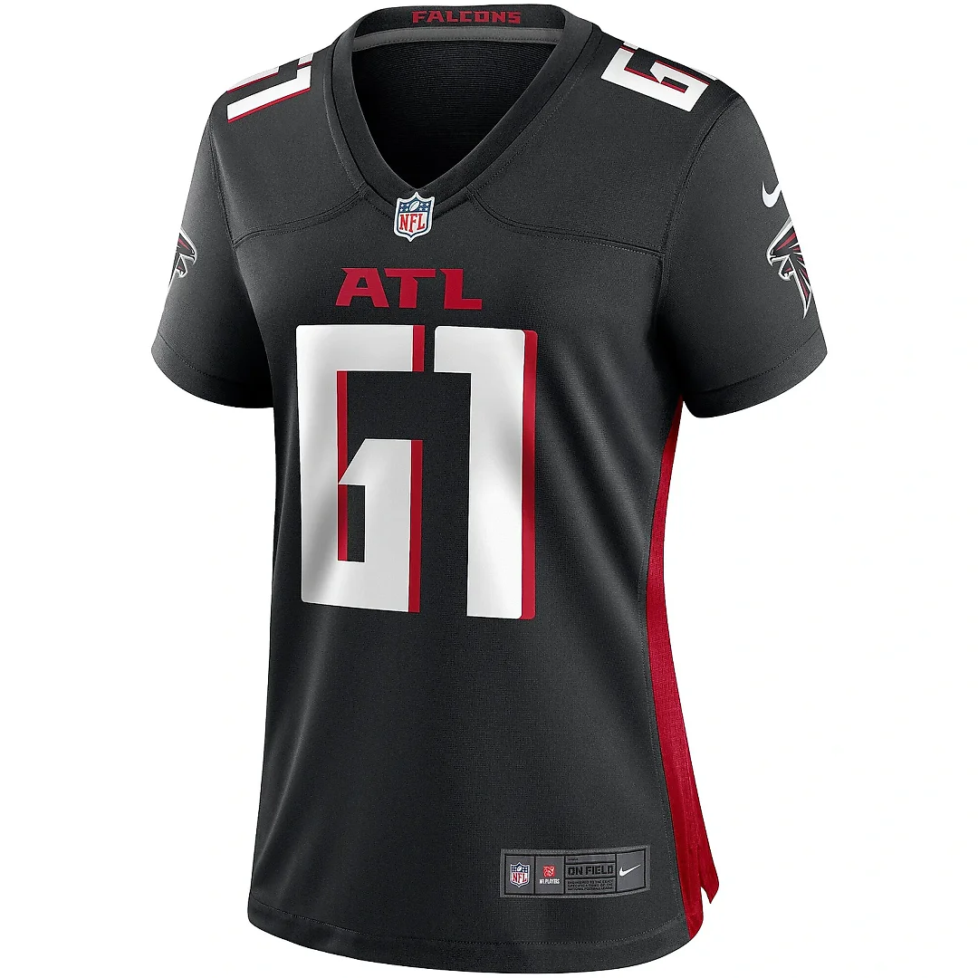 Zennovawear Women's Atlanta Falcons Matt Hennessy Black Game Jersey