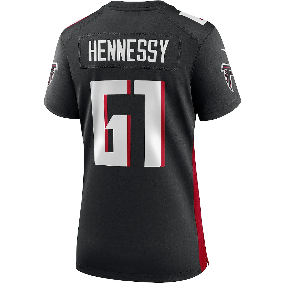 Zennovawear Women's Atlanta Falcons Matt Hennessy Black Game Jersey