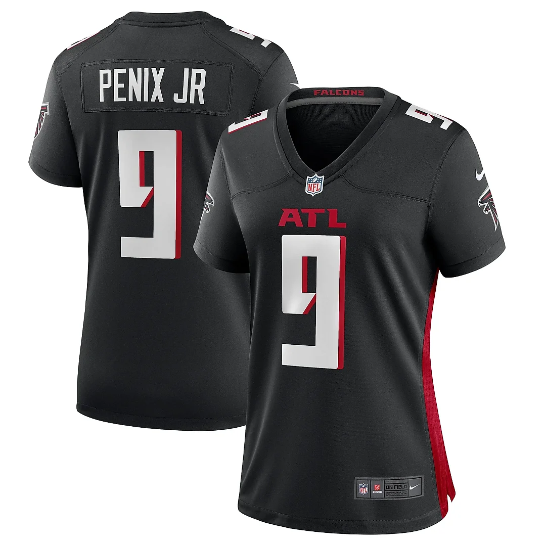Zennovawear Women's Atlanta Falcons Michael Penix Jr. Black Game Jersey
