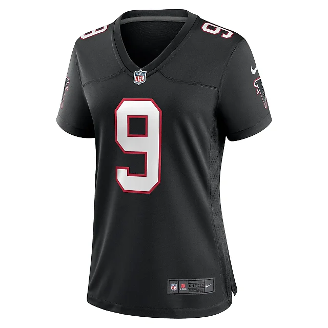 Zennovawear Women's Atlanta Falcons Michael Penix Jr. Black Throwback Game Jersey