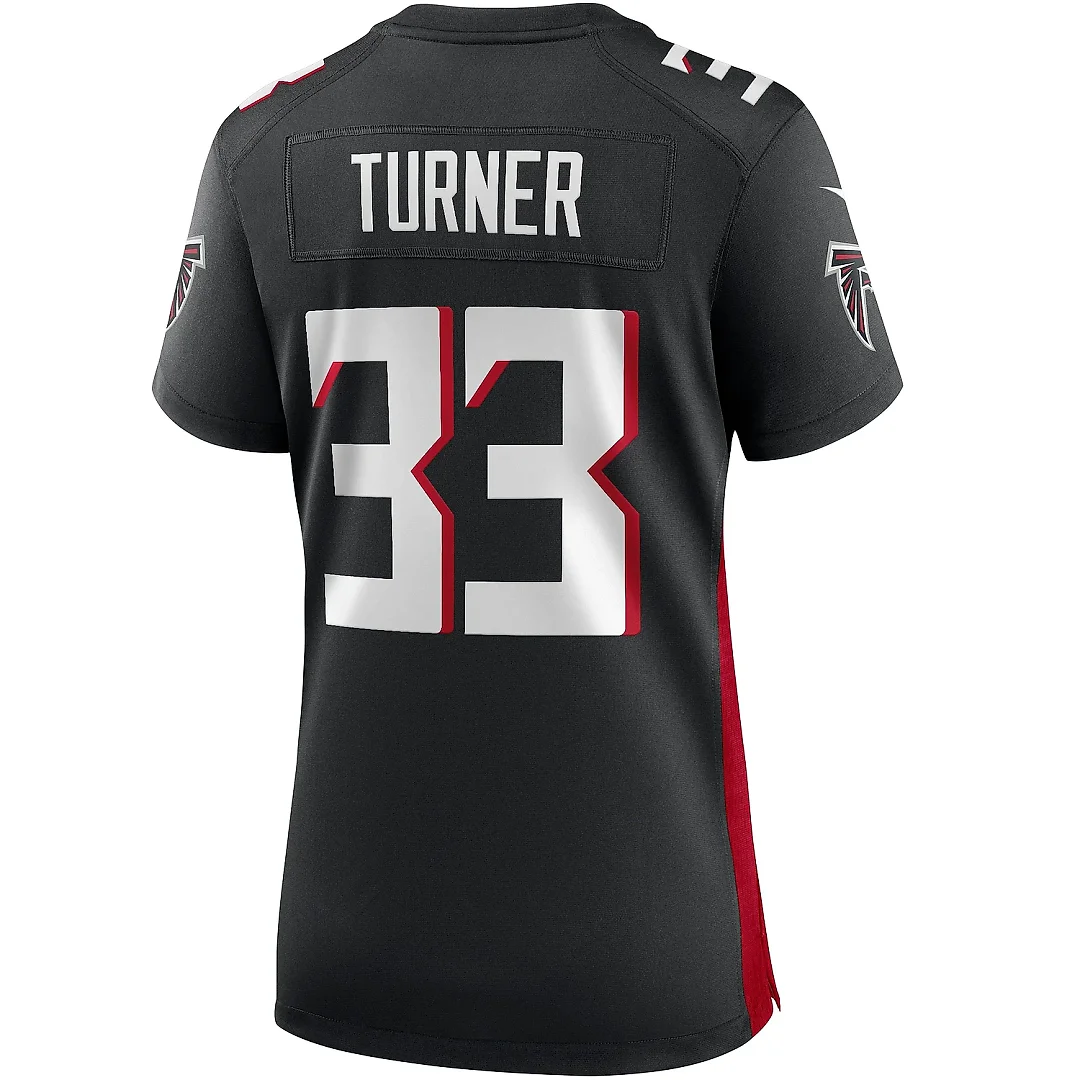 Zennovawear Women's Atlanta Falcons Michael Turner Black Game Retired Player Jersey