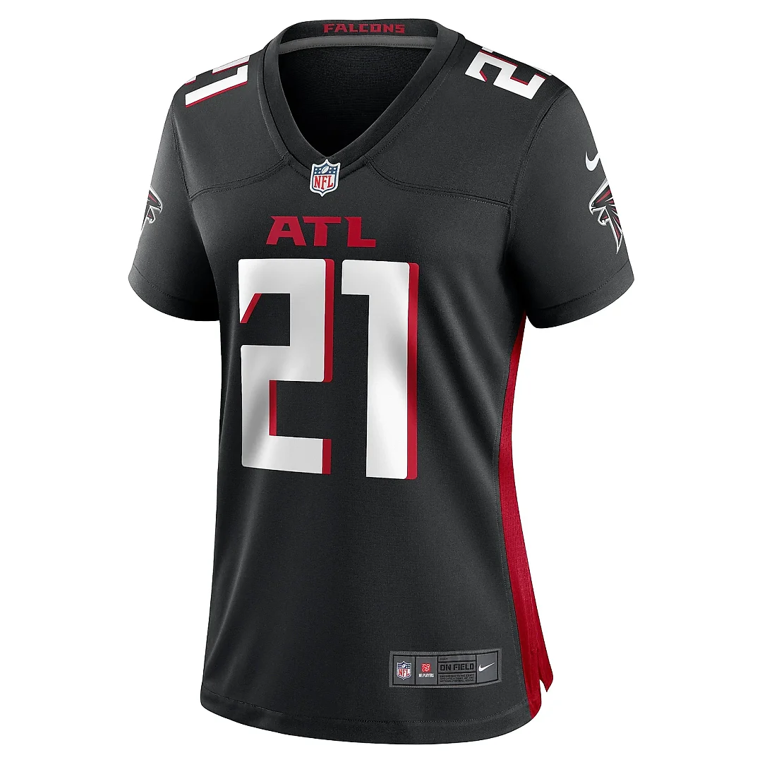 Zennovawear Women's Atlanta Falcons Mike Hughes Black Game Player Jersey