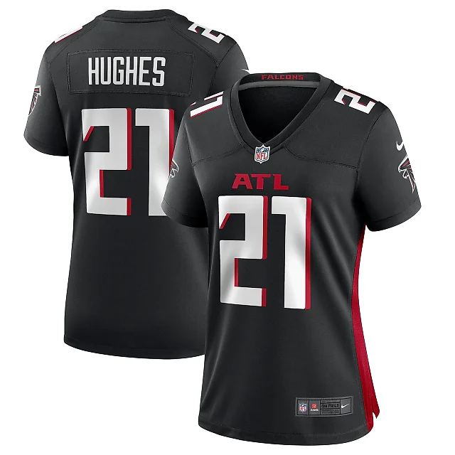 Zennovawear Women's Atlanta Falcons Mike Hughes Black Game Player Jersey