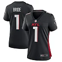 Zennovawear Women's Atlanta Falcons Number 1 Bride Black Game Jersey