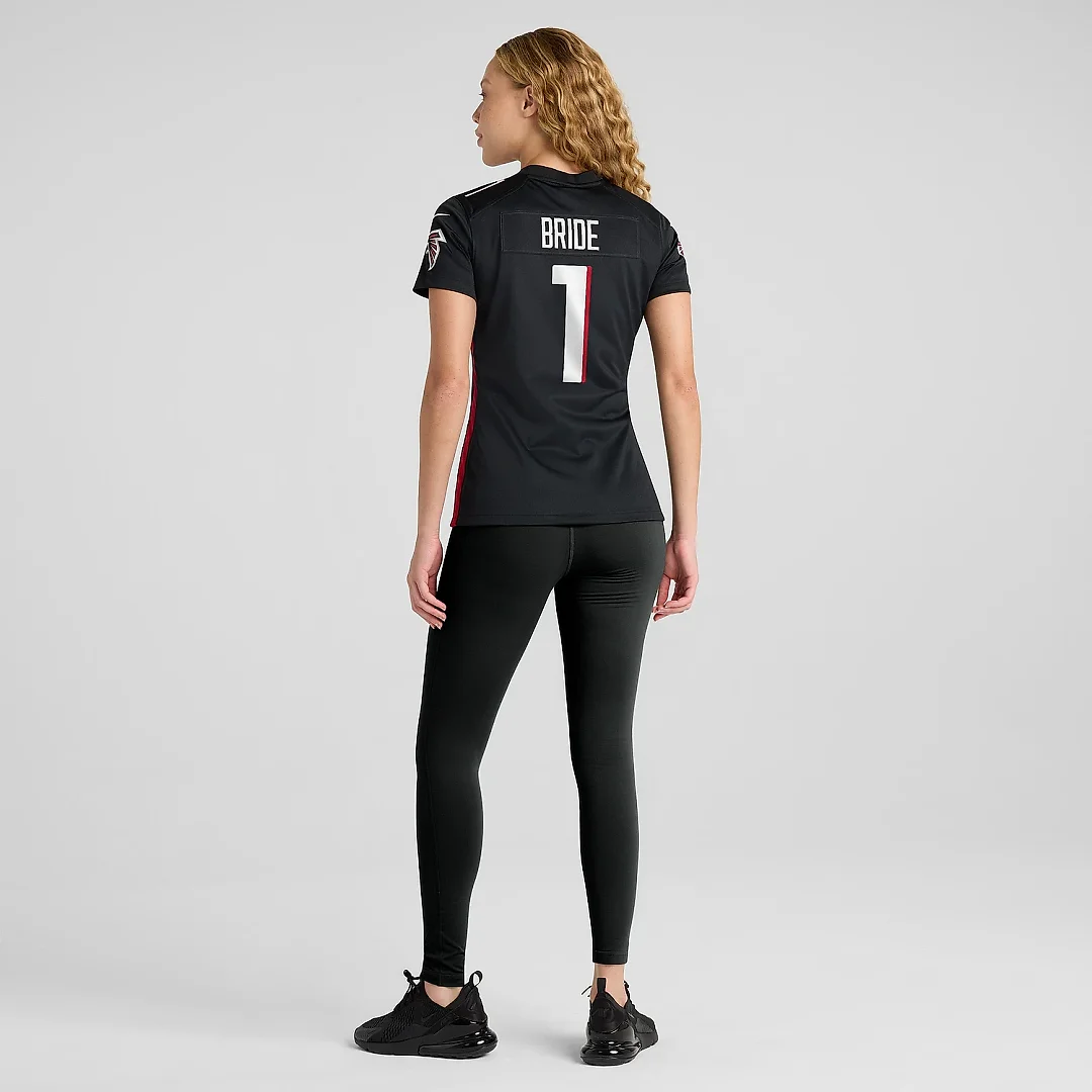 Zennovawear Women's Atlanta Falcons Number 1 Bride Black Game Jersey