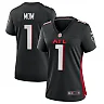 Zennovawear Women's Atlanta Falcons Number 1 Mom Black Game Jersey