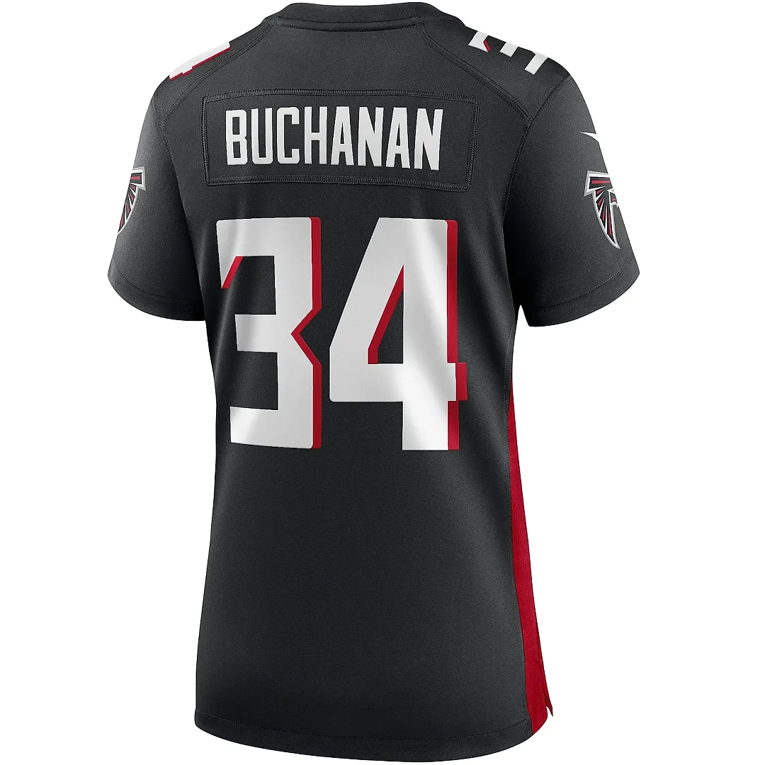 Zennovawear Women's Atlanta Falcons Ray Buchanan Black Game Retired Player Jersey