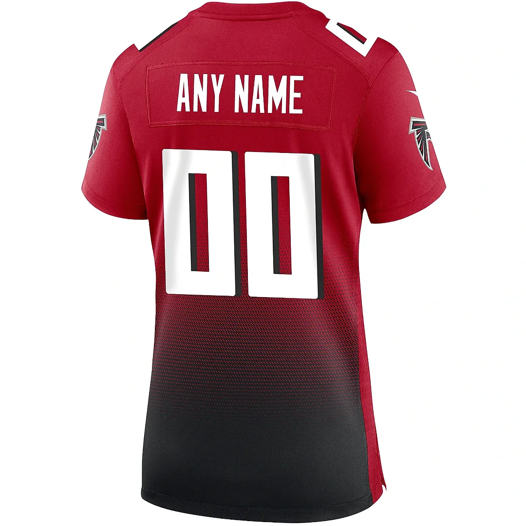 Zennovawear Women's Atlanta Falcons Red Alternate Custom Game Jersey