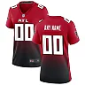 Zennovawear Women's Atlanta Falcons Red Alternate Custom Game Jersey