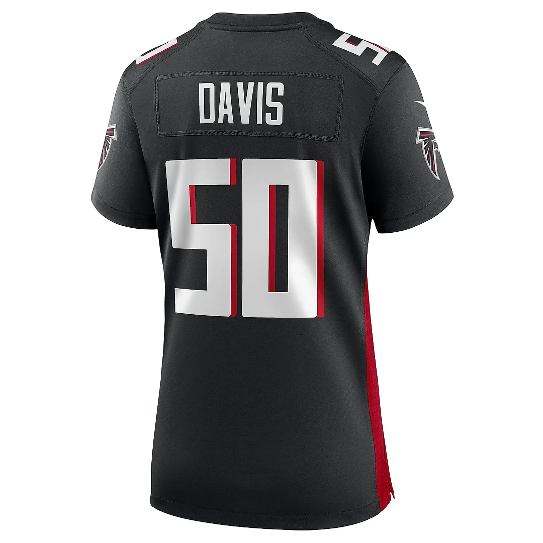 Zennovawear Women's Atlanta Falcons Tae Davis Black Team Game Jersey