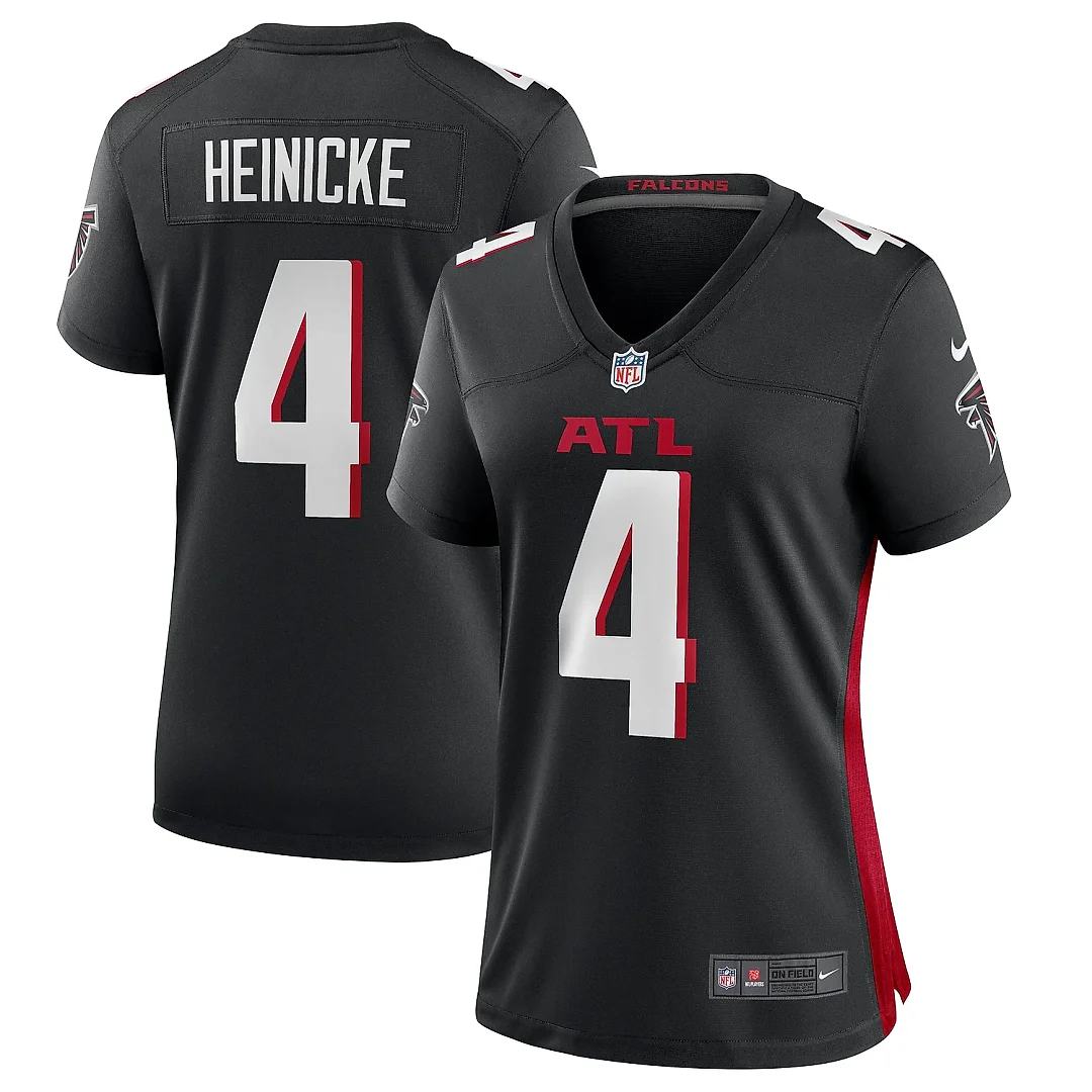 Zennovawear Women's Atlanta Falcons Taylor Heinicke Black Game Player Jersey