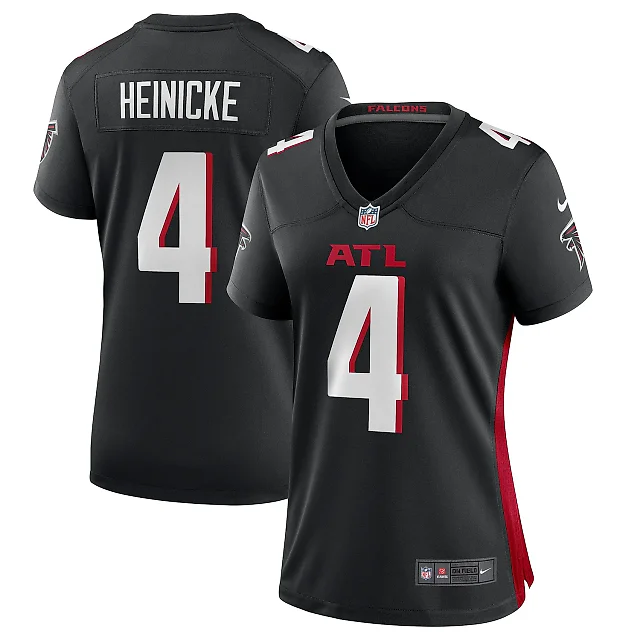 Zennovawear Women's Atlanta Falcons Taylor Heinicke Black Game Player Jersey