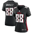 Zennovawear Women's Atlanta Falcons Tony Gonzalez Black Game Retired Player Jersey