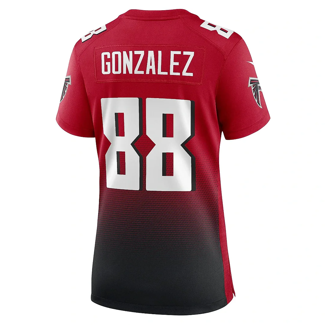 Zennovawear Women's Atlanta Falcons Tony Gonzalez Red Retired Game Jersey