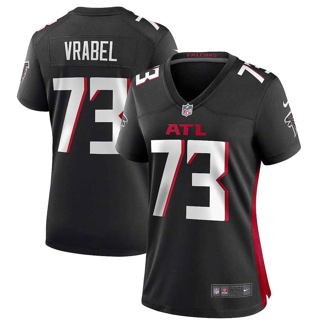 Zennovawear Women's Atlanta Falcons Tyler Vrabel Black Player Game Jersey