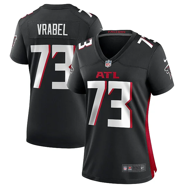 Zennovawear Women's Atlanta Falcons Tyler Vrabel Black Player Game Jersey