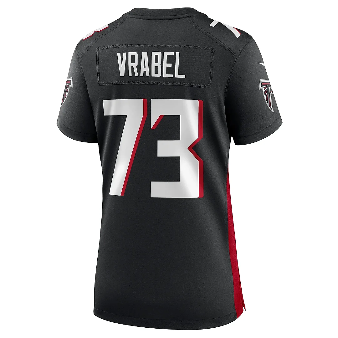 Zennovawear Women's Atlanta Falcons Tyler Vrabel Black Player Game Jersey