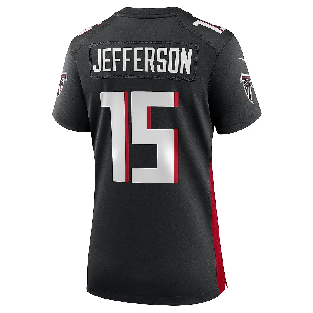 Zennovawear Women's Atlanta Falcons Van Jefferson Black Game Jersey
