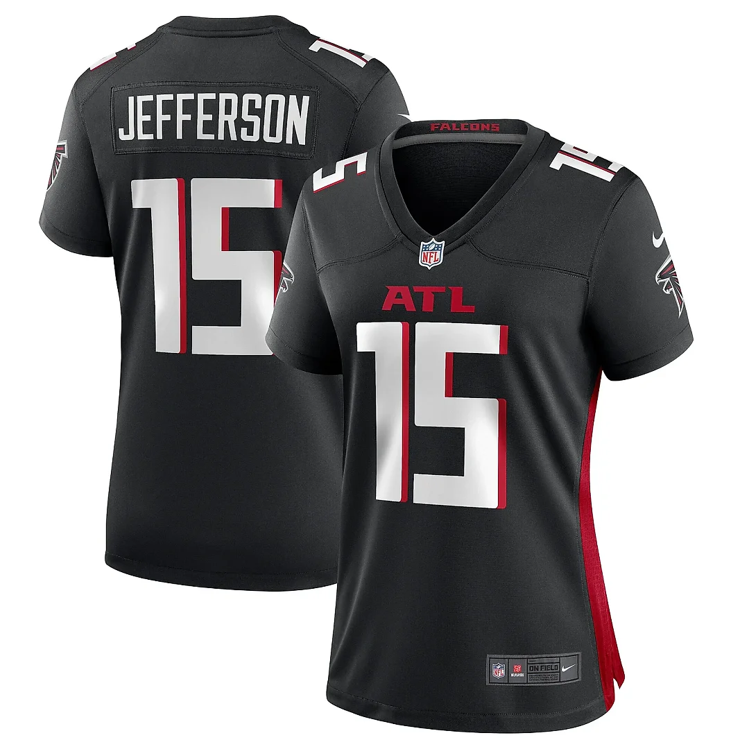 Zennovawear Women's Atlanta Falcons Van Jefferson Black Game Jersey