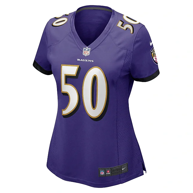Zennovawear Women's Baltimore Ravens Adisa Isaac Purple Game Jersey
