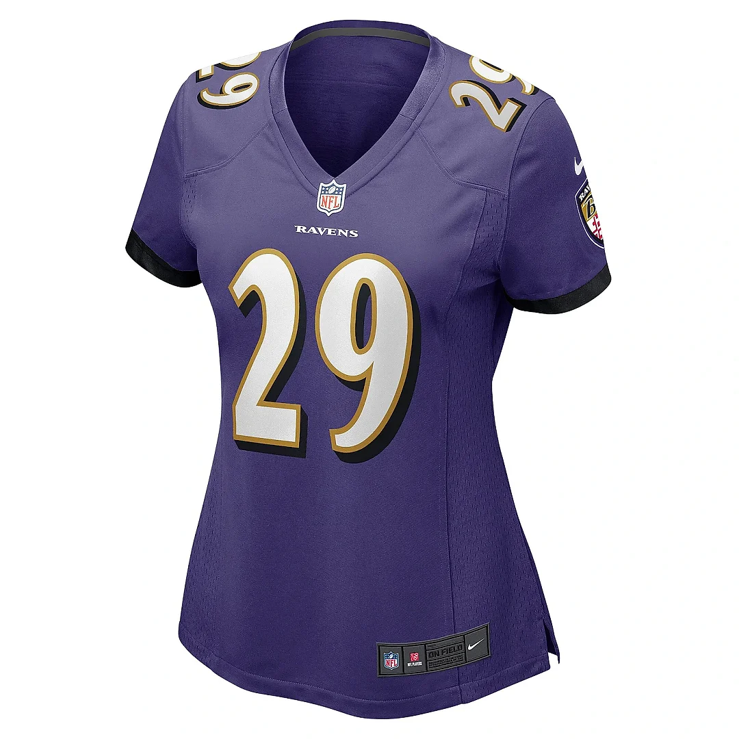 Zennovawear Women's Baltimore Ravens Ar'Darius Washington Purple Player Game Jersey