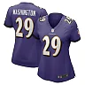 Zennovawear Women's Baltimore Ravens Ar'Darius Washington Purple Player Game Jersey