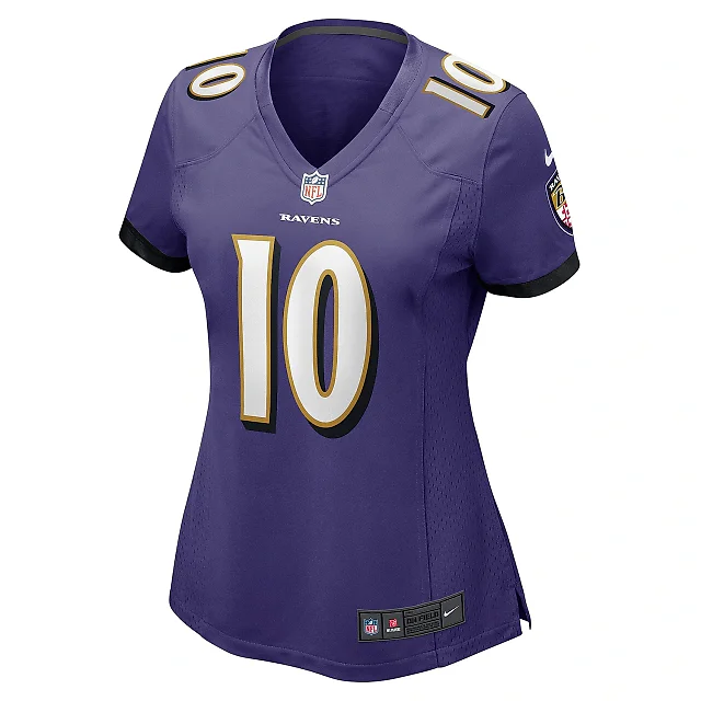 Zennovawear Women's Baltimore Ravens Arthur Maulet Purple Game Jersey