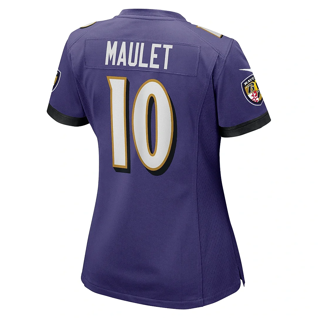 Zennovawear Women's Baltimore Ravens Arthur Maulet Purple Game Jersey