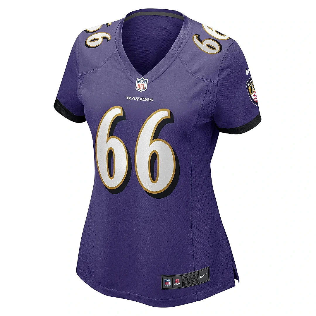 Zennovawear Women's Baltimore Ravens Ben Cleveland Purple Game Jersey