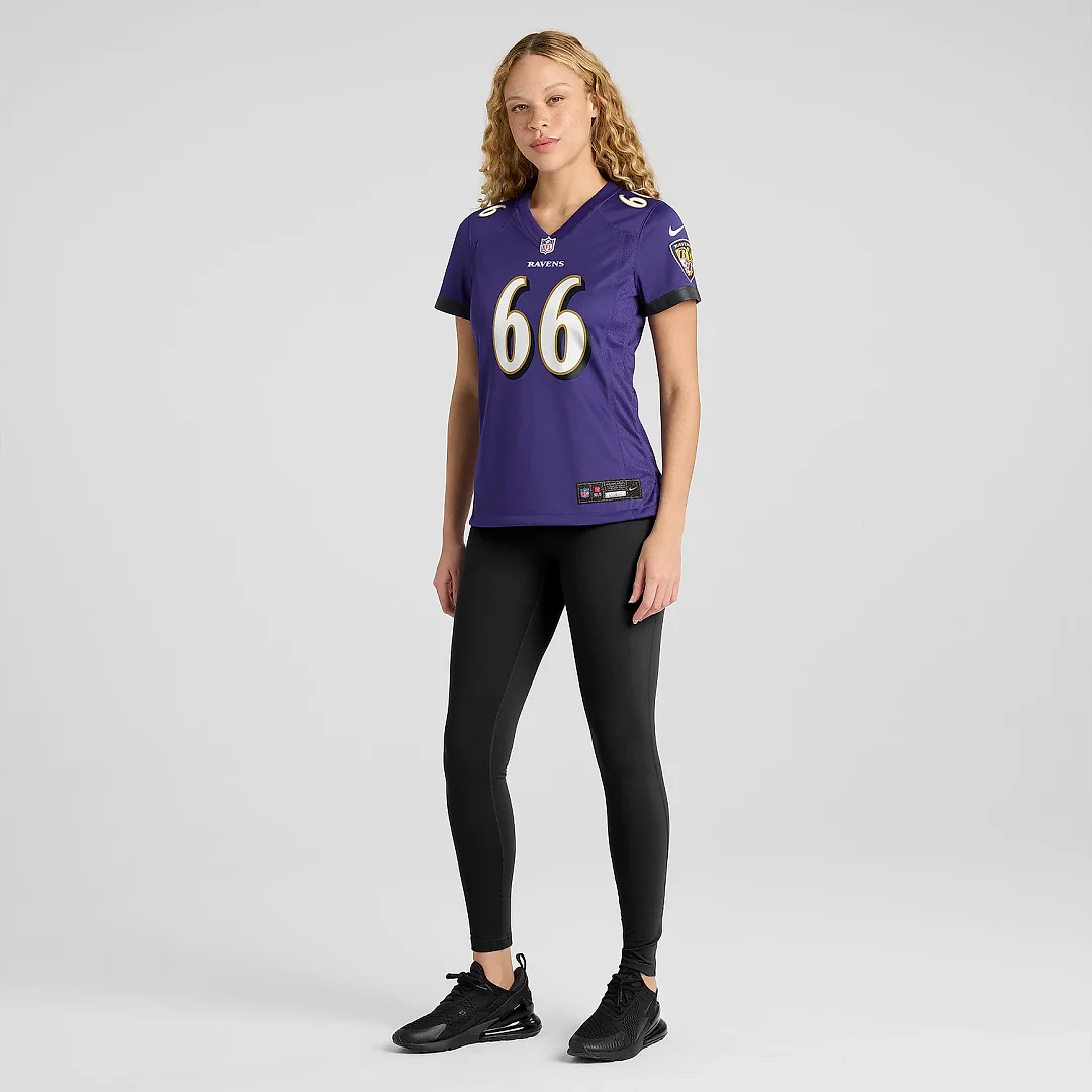 Zennovawear Women's Baltimore Ravens Ben Cleveland Purple Game Jersey