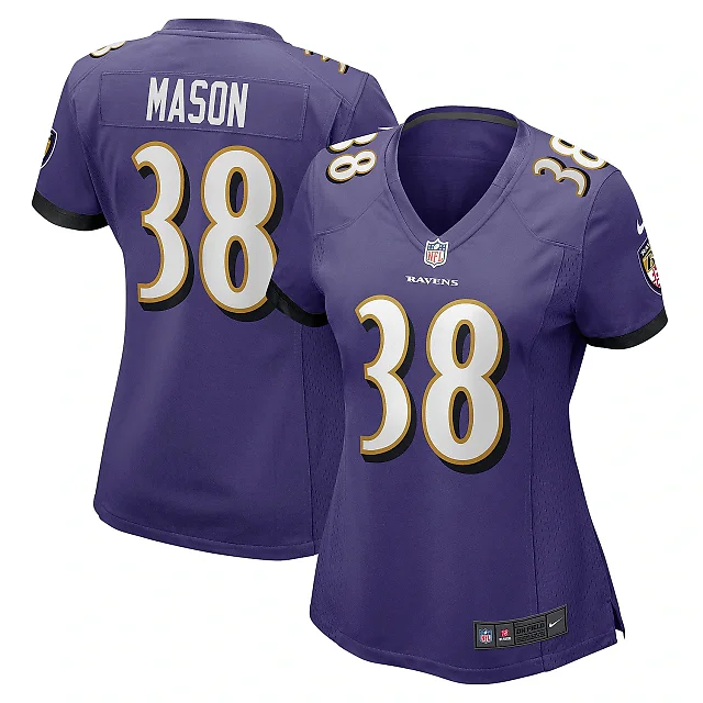 Zennovawear Women's Baltimore Ravens Ben Mason Purple Game Jersey