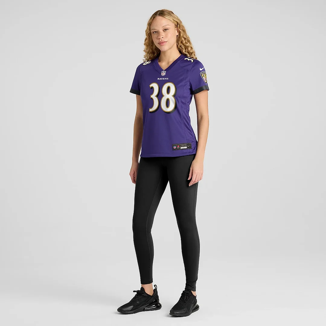 Zennovawear Women's Baltimore Ravens Ben Mason Purple Game Jersey