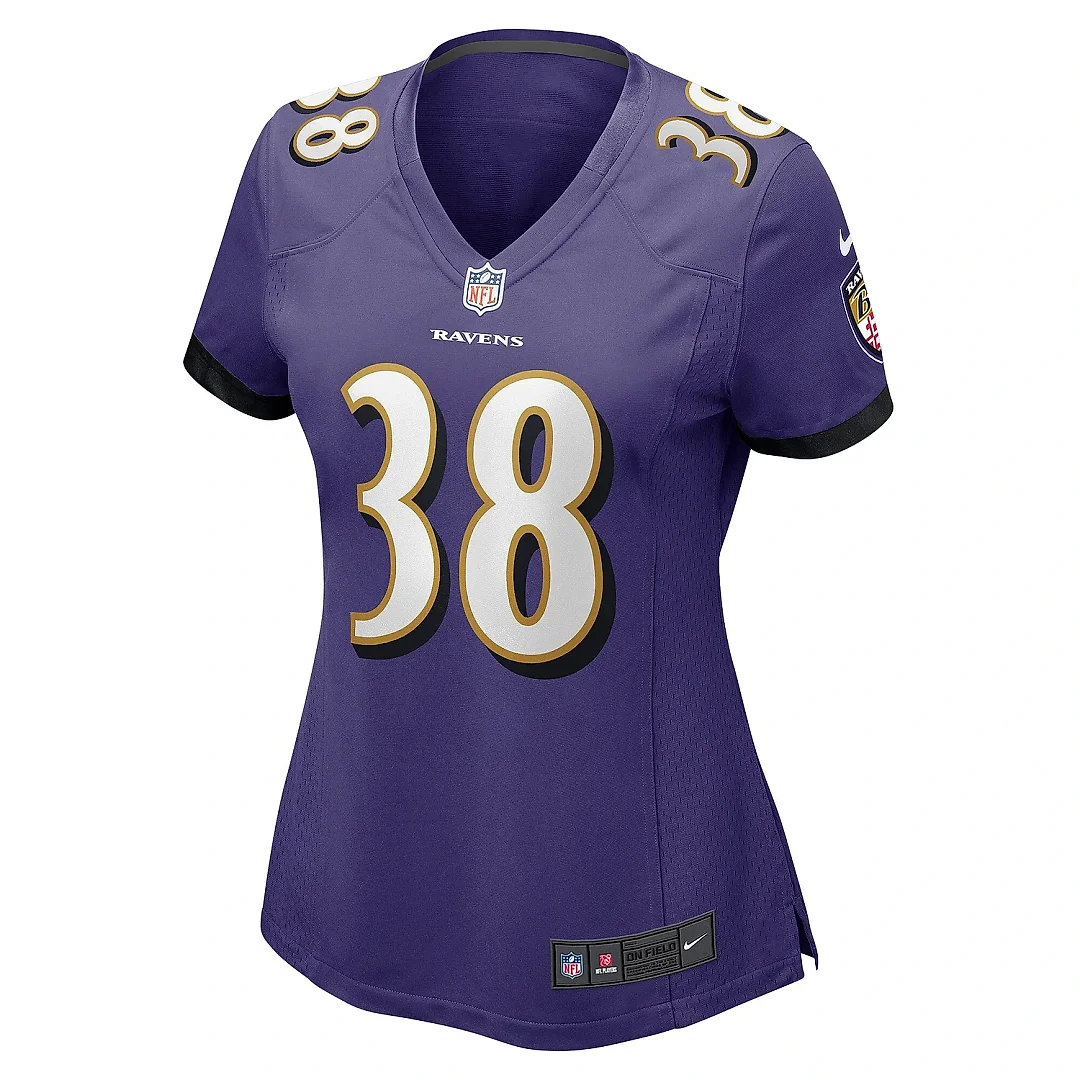 Zennovawear Women's Baltimore Ravens Ben Mason Purple Game Jersey