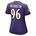 Zennovawear Women's Baltimore Ravens Broderick Washington Purple Game Jersey