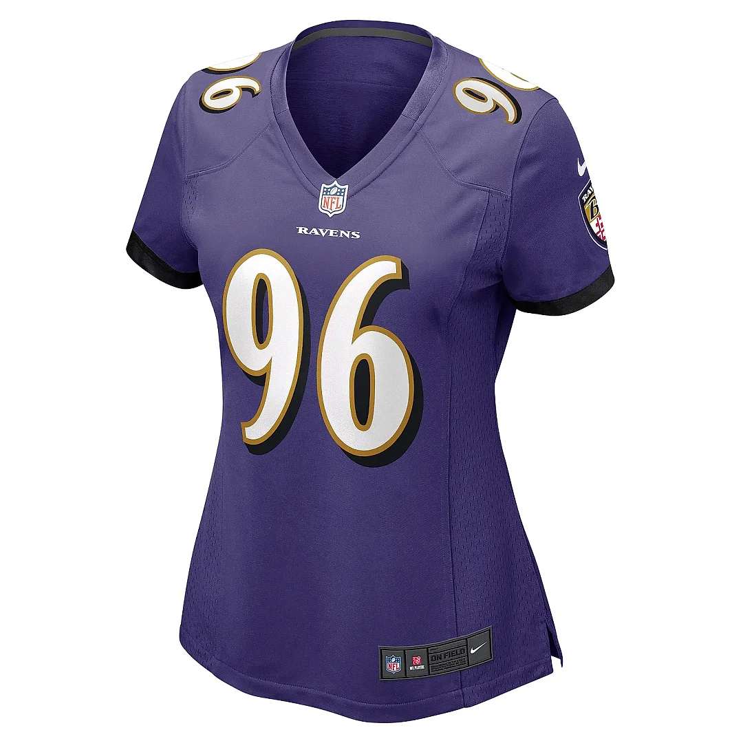Zennovawear Women's Baltimore Ravens Broderick Washington Purple Game Jersey