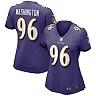 Zennovawear Women's Baltimore Ravens Broderick Washington Purple Game Jersey