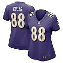 Zennovawear Women's Baltimore Ravens Charlie Kolar Purple Player Game Jersey