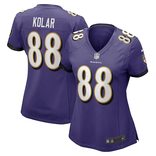 Zennovawear Women's Baltimore Ravens Charlie Kolar Purple Player Game Jersey