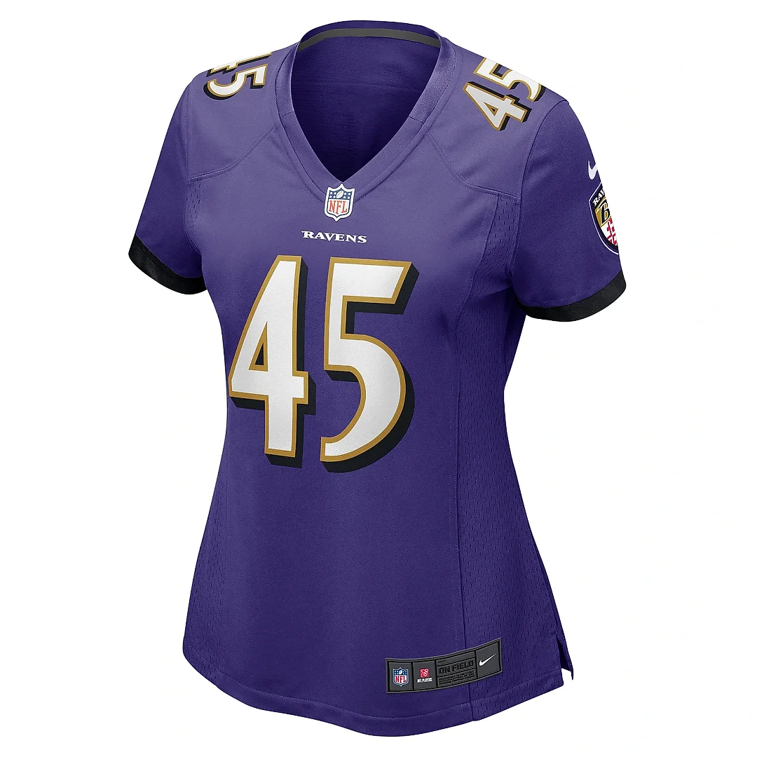 Zennovawear Women's Baltimore Ravens Christian Matthew Purple Game Jersey