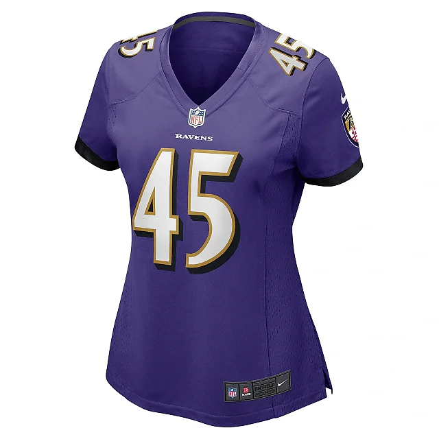 Zennovawear Women's Baltimore Ravens Christian Matthew Purple Game Jersey