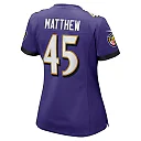 Zennovawear Women's Baltimore Ravens Christian Matthew Purple Game Jersey